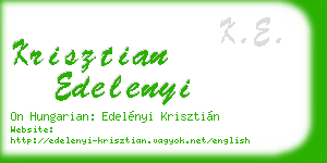 krisztian edelenyi business card