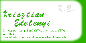 krisztian edelenyi business card